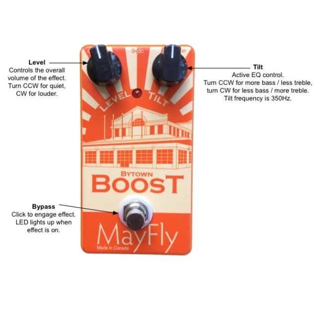 MayFly Bytown Boost with Active EQ Pedal - Image 2