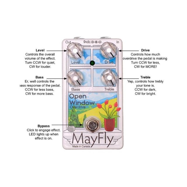 MayFly Open Window Transparent Overdrive Pedal - Image 2