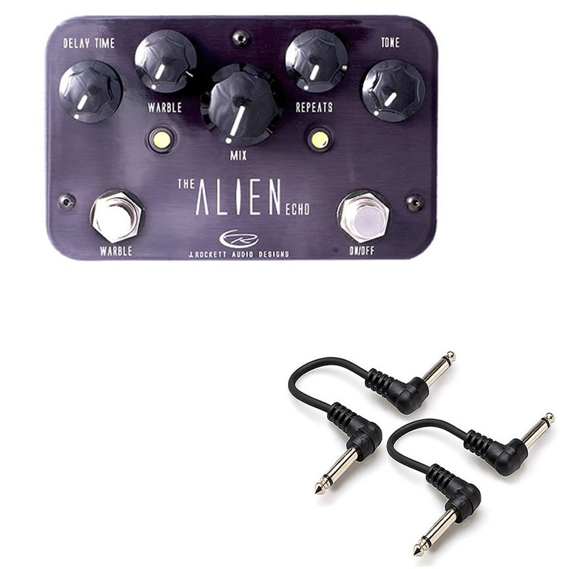 Rockett Alien Echo Delay Pedal + 2x 6" Patch Cables