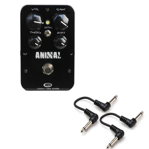 Rockett Animal Overdrive Pedal + 2 Patch Cables