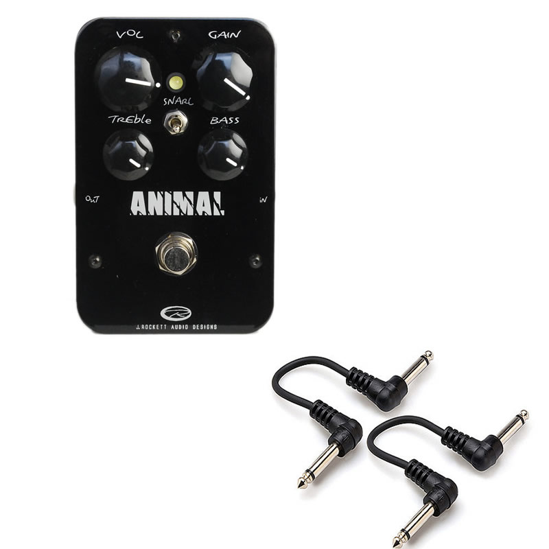 Rockett Animal Overdrive Pedal + 2 Patch Cables