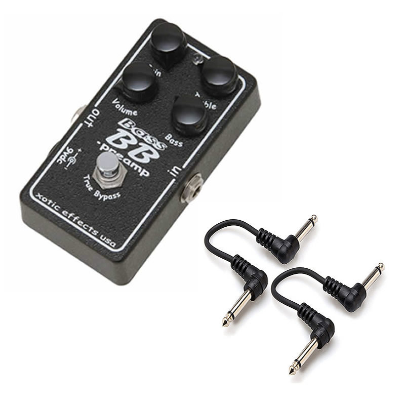 Xotic Bass BB Preamp Distortion Booster + 2 Patch Cables