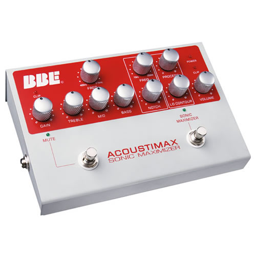 BBE Acoustimax Acoustic Preamp/DI Pedal + 2x 6" Cables - Image 3