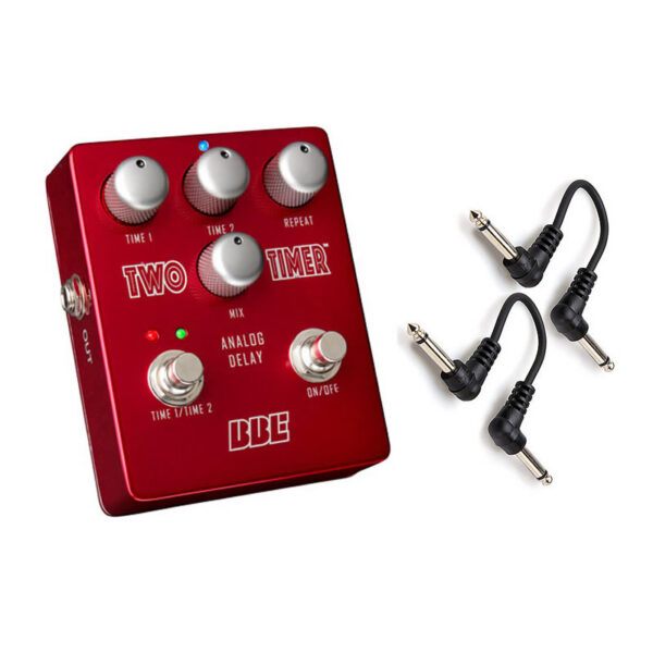 BBE Two-Timer Analog Delay Pedal + 2x 6" Patch Cables