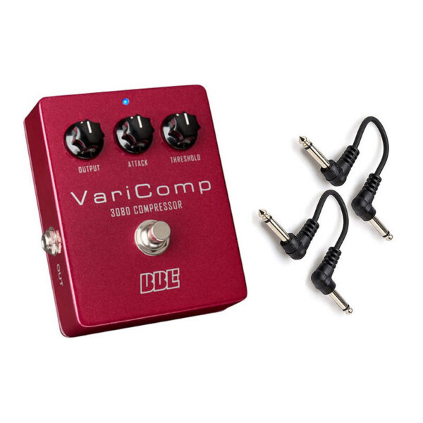 BBE VariComp VC-3080 Compressor Pedal + 2 Patch Cables