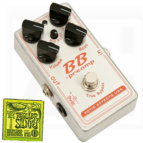 Xotic BB-MB Preamp/Boost Pedal + Ernie Ball Strings