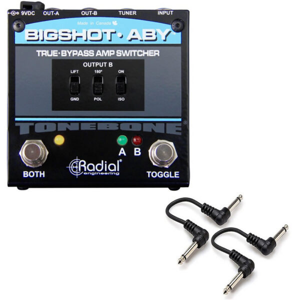 Radial BigShot ABY Passive Switcher + 2x 6" Patch Cables