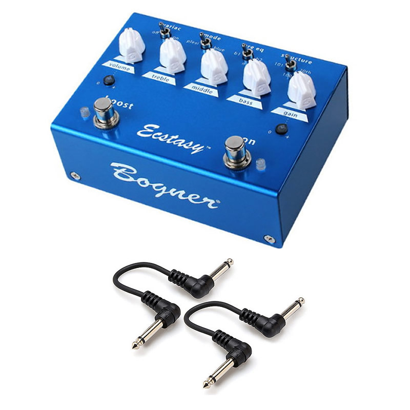 BOGNER Ecstasy Blue Overdrive Pedal + 2 Free Patch Cables