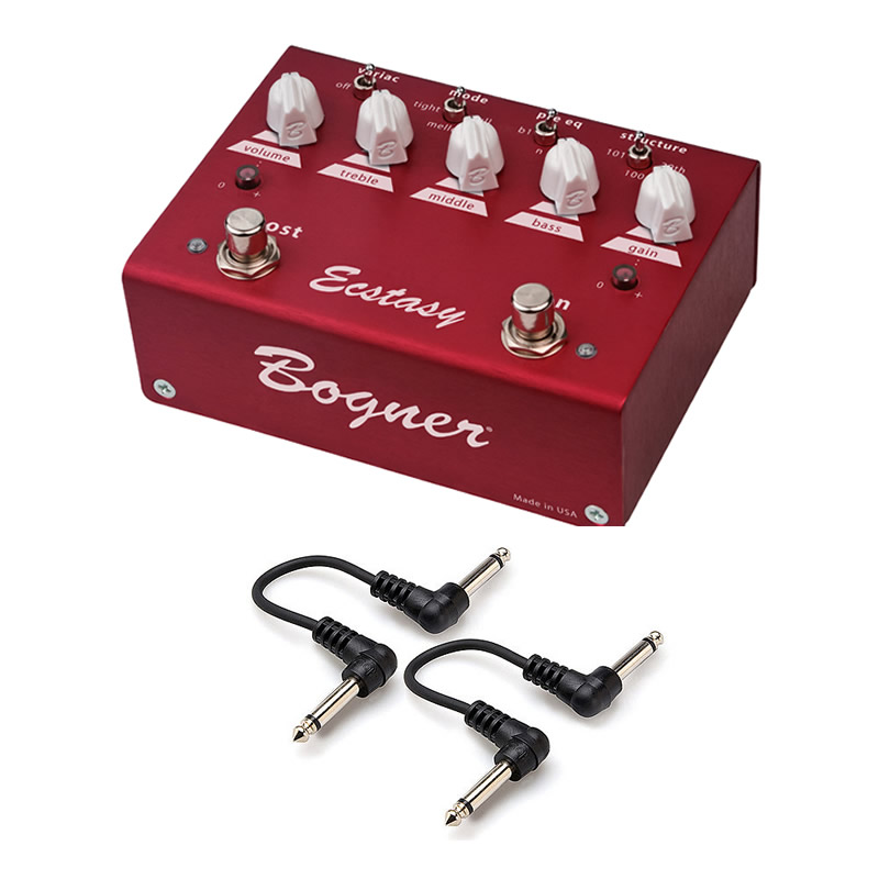 Bogner Ecstasy Red Overdrive Pedal + 2 Free Patch Cables