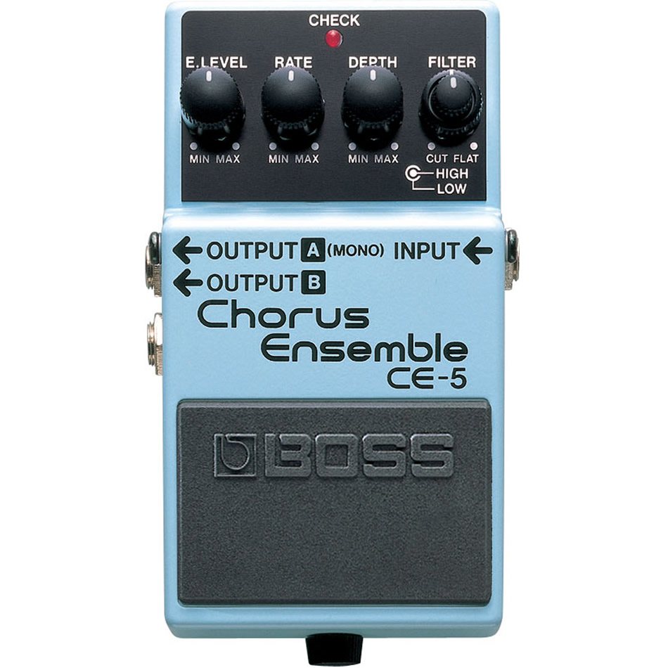 BOSS CE-5 Stereo Chorus Ensemble + Two 6" Patch Cables - Image 2