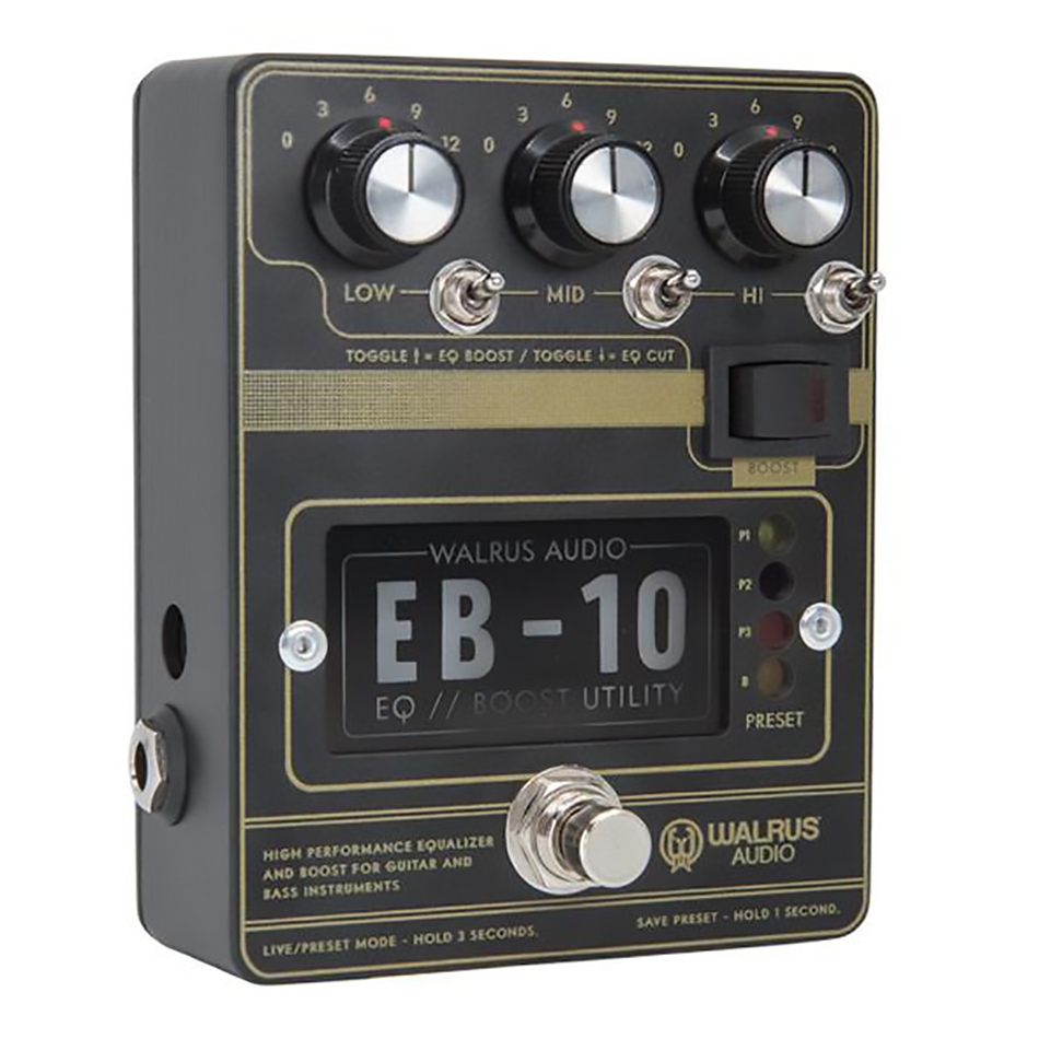 Walrus Audio EB-10 Preamp/EQ/Boost Pedal, Black - Image 3