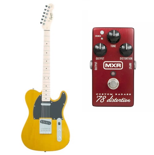 Fender Squier Affinity Telecaster Blonde + MXR M78 Bundle
