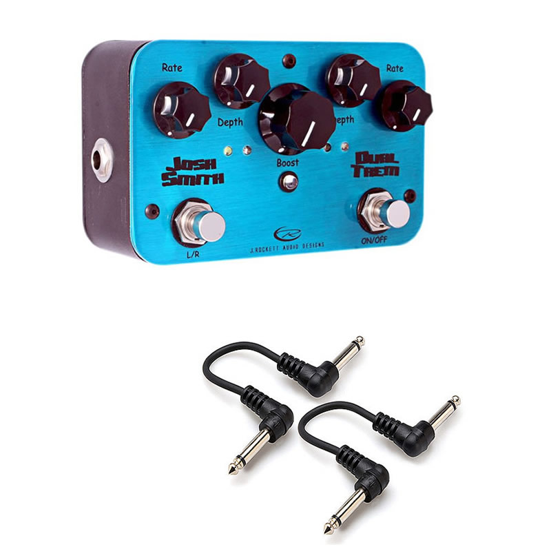 Rockett Josh Smith Dual Trem Pedal + 2 Patch Cables
