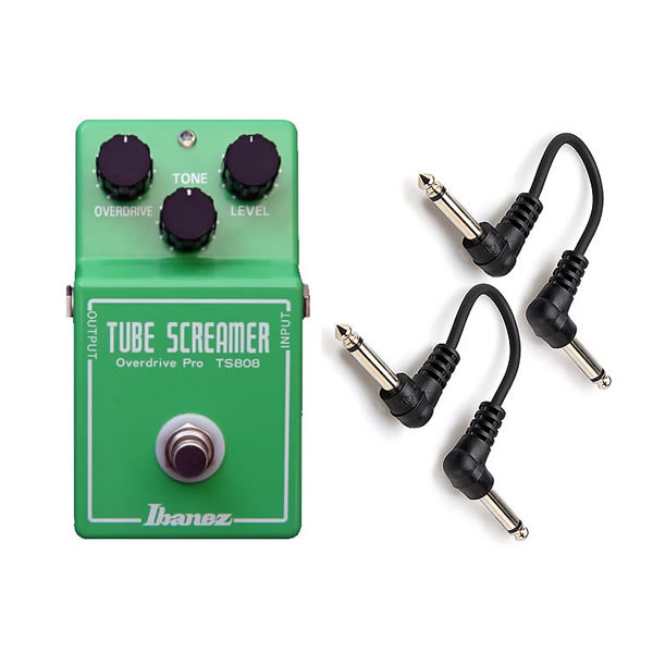 Keeley Mod TS-808-TB Tube Screamer + Two 6" Patch Cables