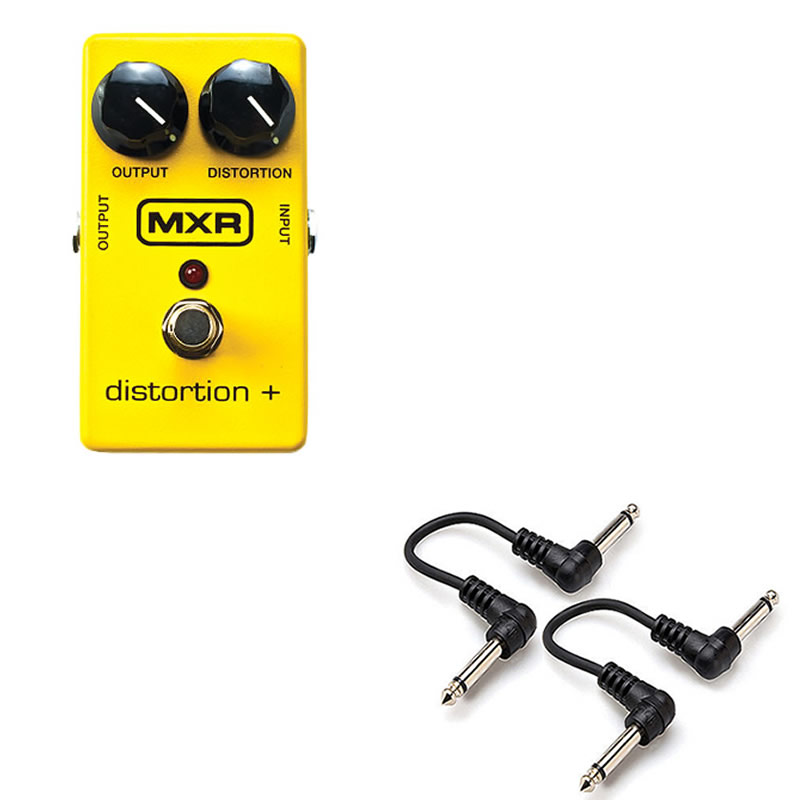 MXR M104 Distortion Plus w/ 2x 6" Patch Cables