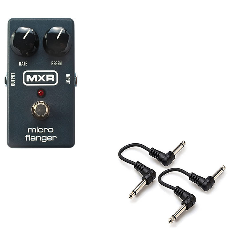MXR M152 Micro Flanger Pedal + 2x 6" Patch Cables