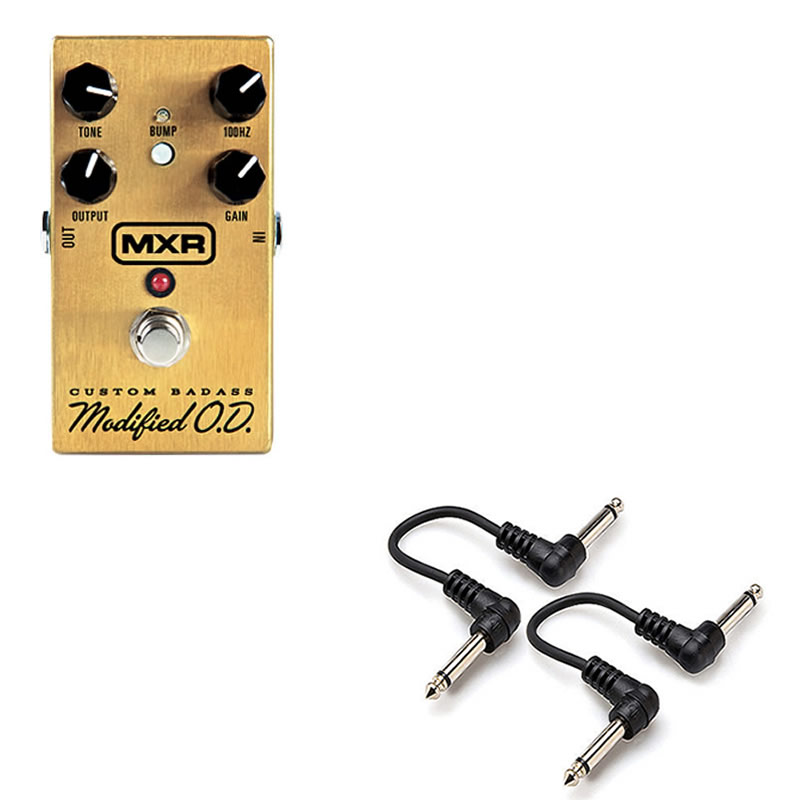 MXR M77 Custom Badass Overdrive + 2x 6" Patch Cables