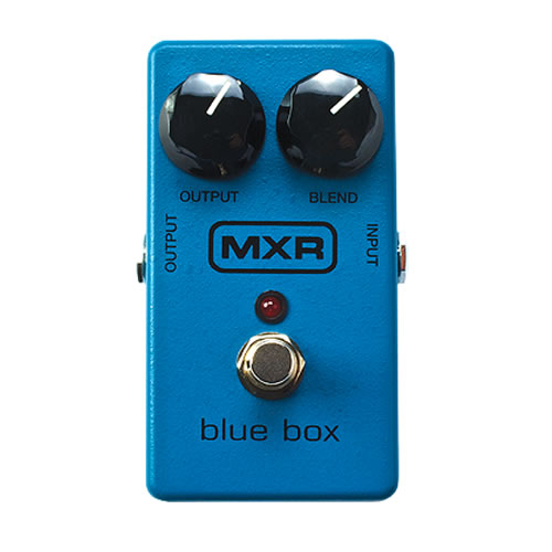 MXR M103 Blue Box Octave Fuzz Pedal w/ 2x 6" Patch Cables - Image 3