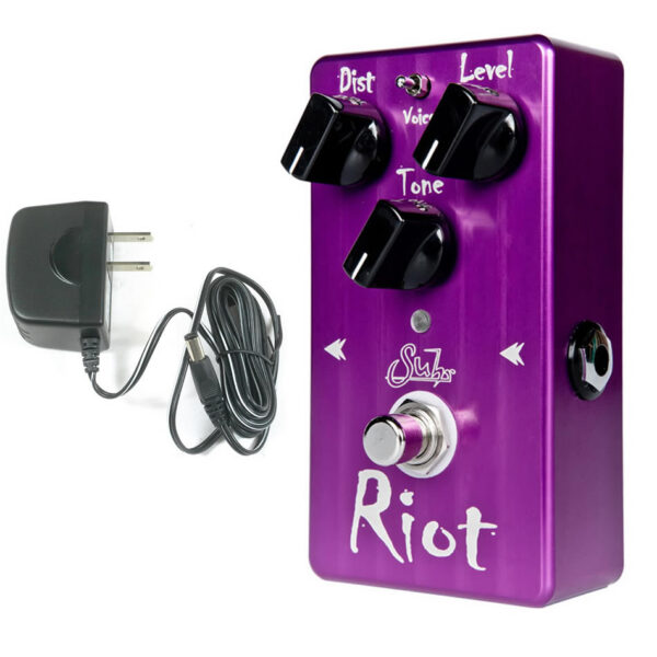 SUHR Riot Distortion Pedal + 9V Power Adapter