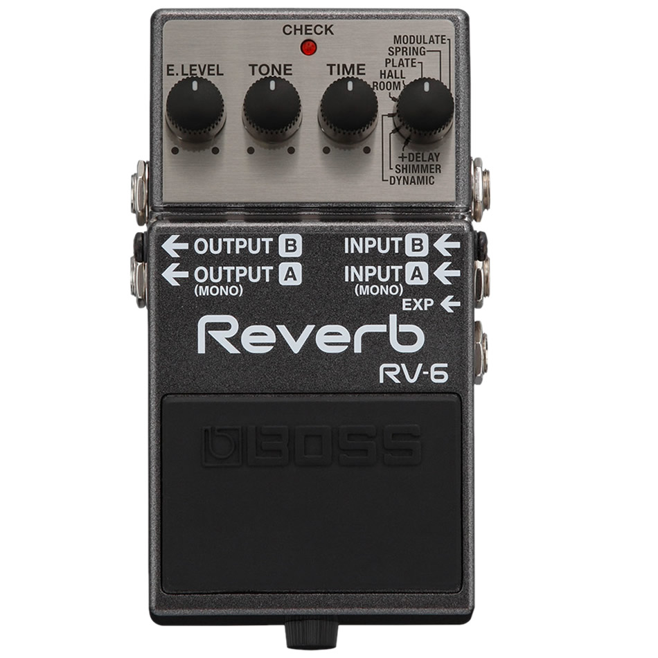 BOSS RV-6 Reverb Pedal + Two 6" Patch Cables - Image 2