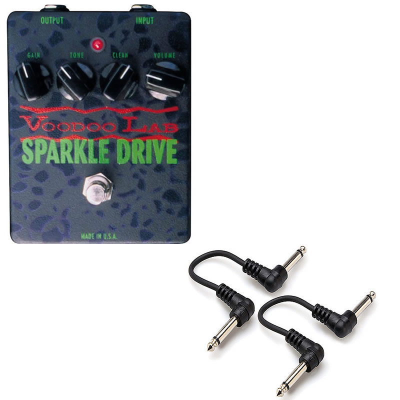 Voodoo Lab Sparkle Drive Boost Pedal + 2 Patch Cables