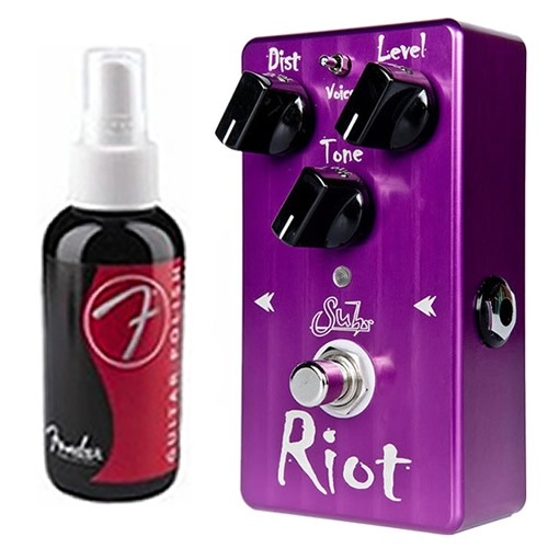 Suhr Riot Distortion Pedal + Free Fender Guitar Polish