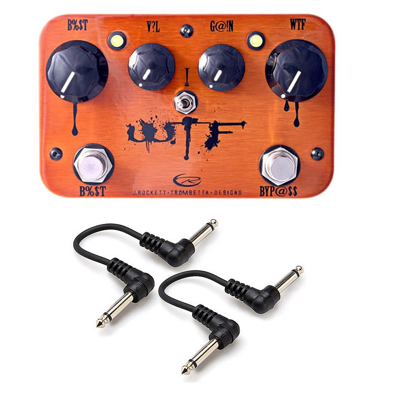 Rockett WTF Fuzz Pedal + 2x 6" Patch Cables
