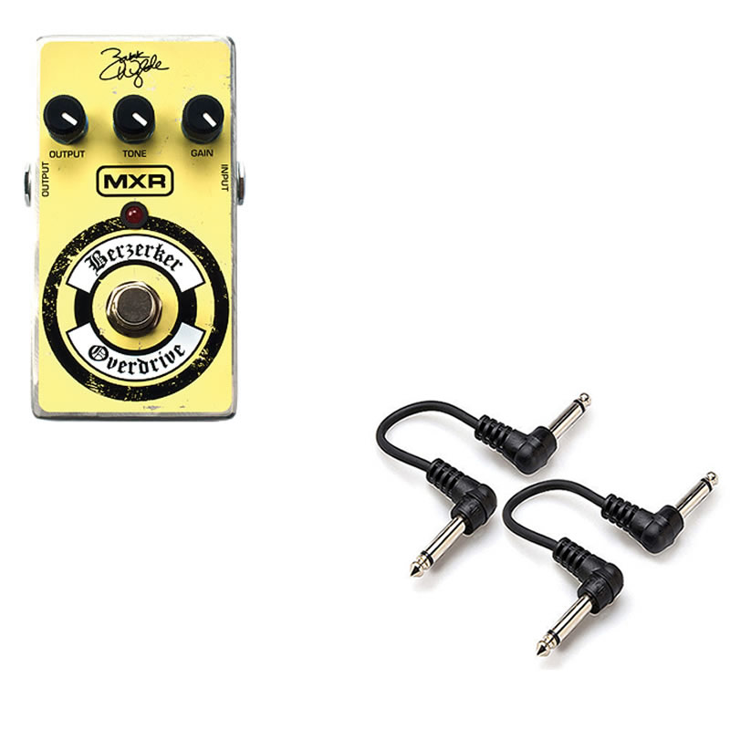 MXR ZW44 Berzerker Overdrive w/ 2x 6" Patch Cables