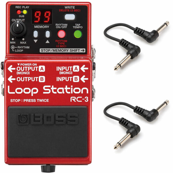 BOSS RC-3 Looper Station + Two 6" Patch Cables