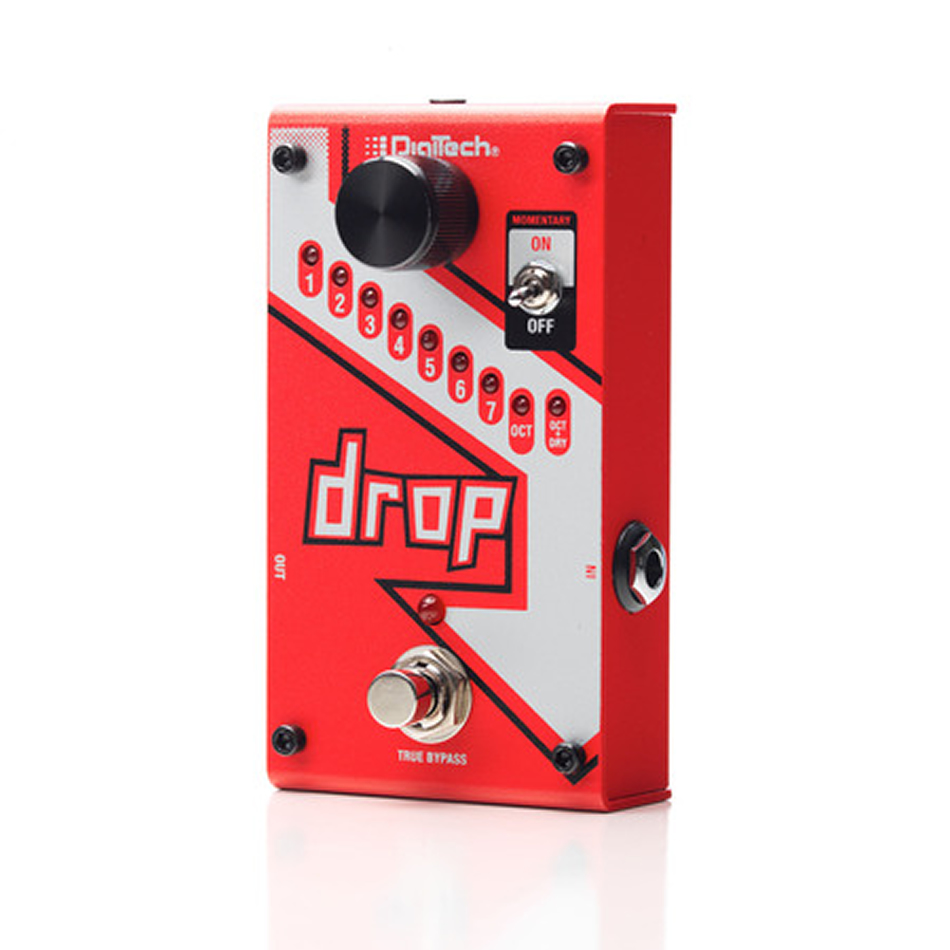 DigiTech Drop Polyphonic Drop Tune Pedal + 2 Patch Cables - Image 3
