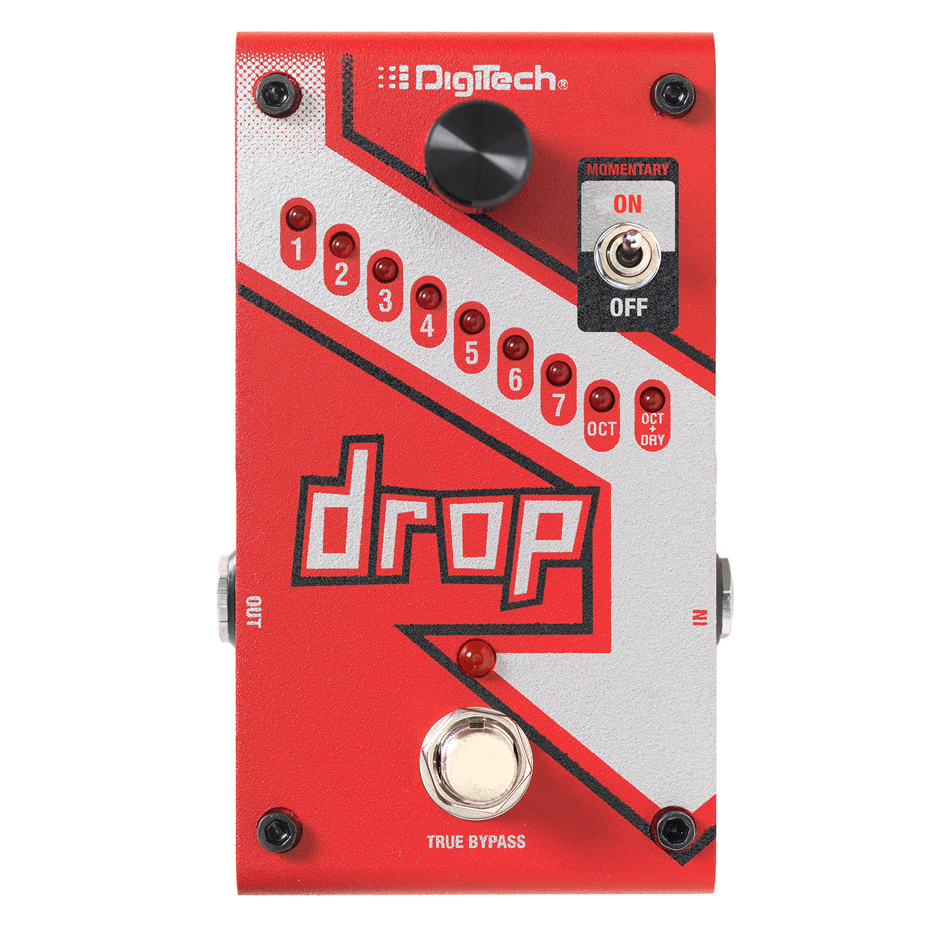 DigiTech Drop Polyphonic Drop Tune Pedal + 2 Patch Cables - Image 2