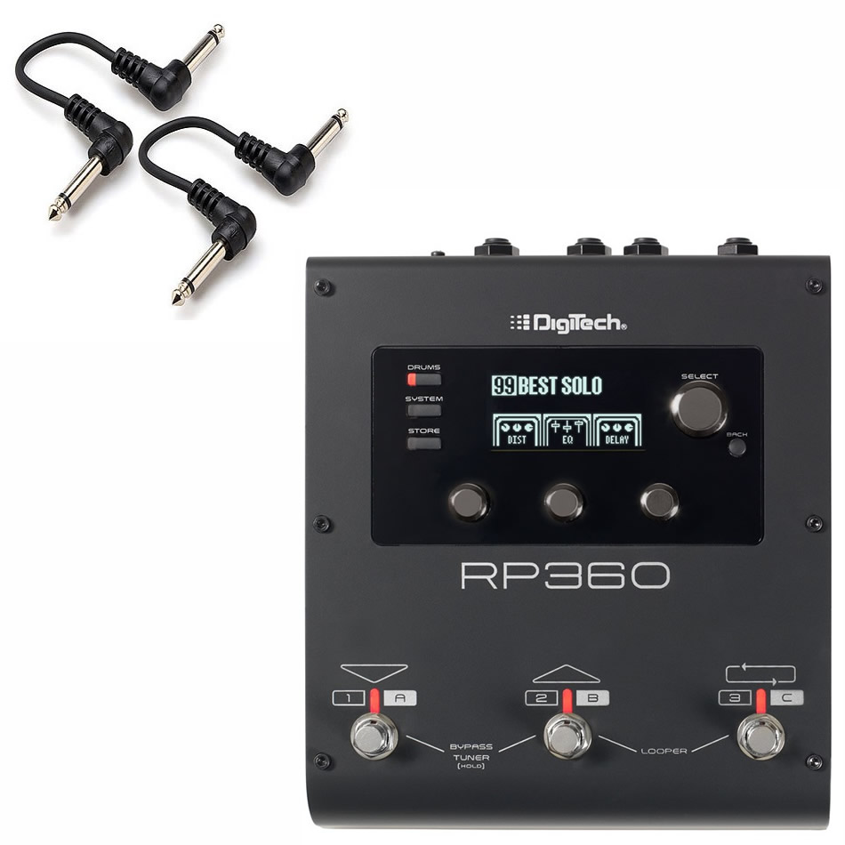 DigiTech RP360 Multi-Effects Pedal + 2 Free Patch Cables