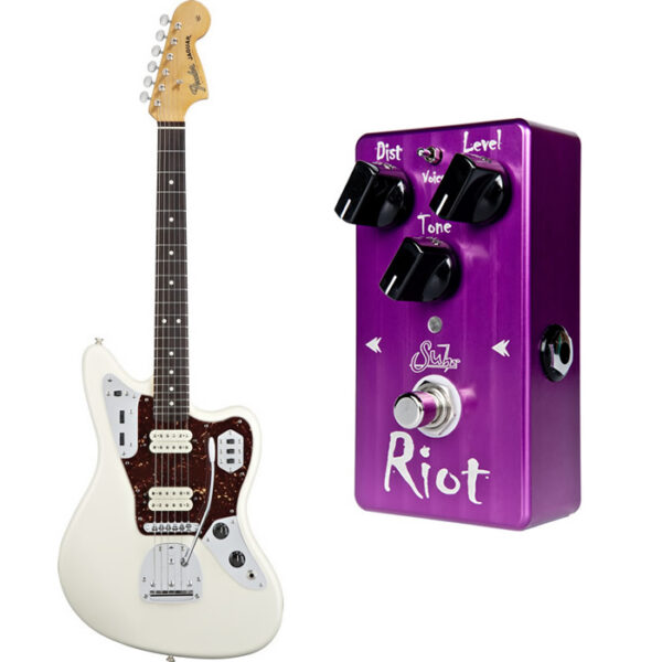 Fender Classic Player Jaguar HH Olympic White + Suhr Riot Bundle