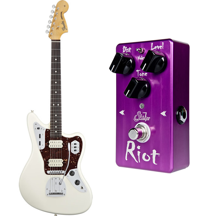 Fender Classic Player Jaguar HH Olympic White + Suhr Riot Bundle