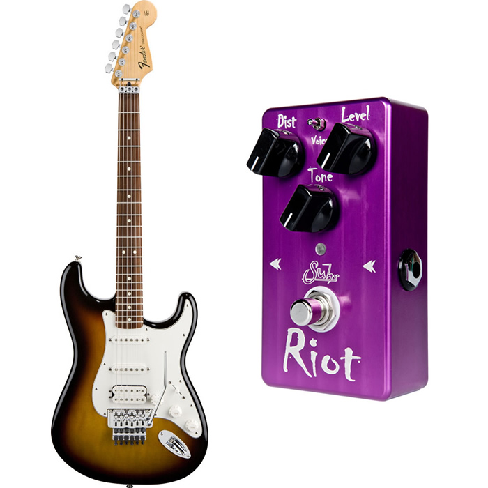 Fender Standard Strat HSS Floyd Rose, Brown Sunburst + Suhr Riot