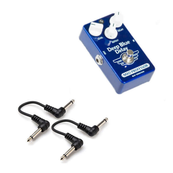 Mad Professor Deep Blue Delay PCB Pedal + 2 Patch Cables