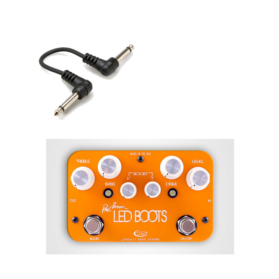 Rockett Led Boots Phil Brown Overdrive Pedal + Cables