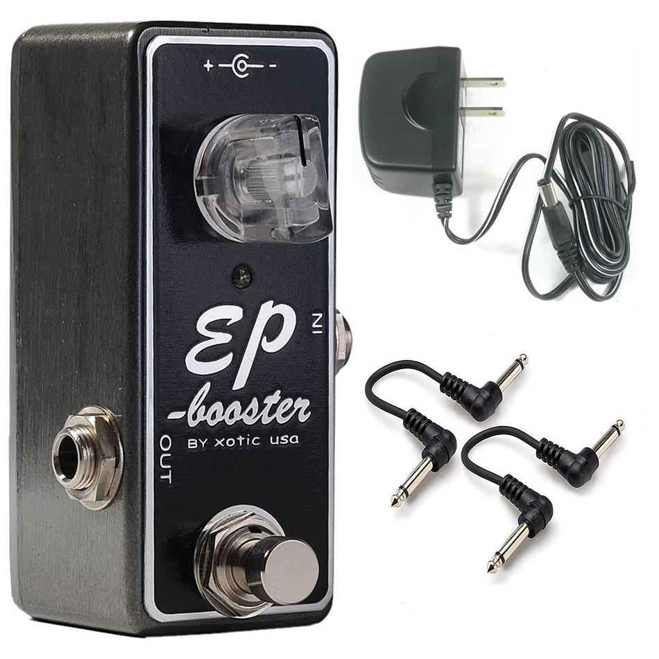 Xotic EP Booster Pedal + Power Adapter & Patch Cables