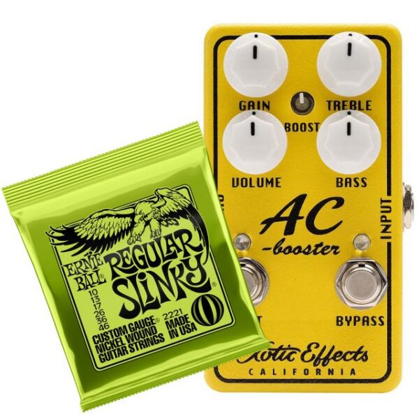 Xotic AC Booster Overdrive/Distortion Pedal + Ernie Ball Strings