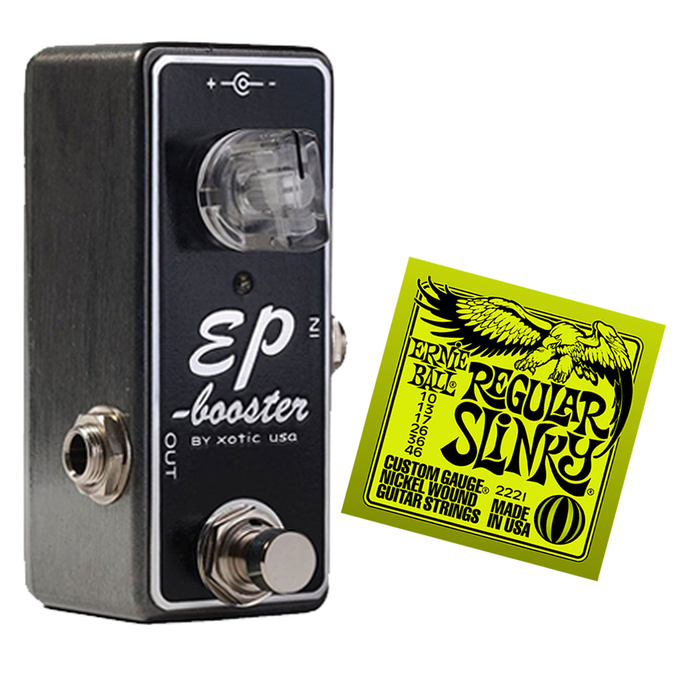 Xotic EP Booster Pedal + Ernie Ball Slinky Strings